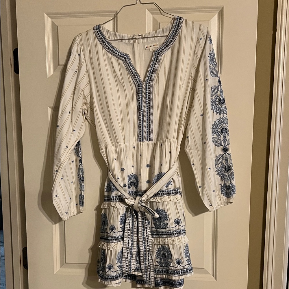 Roller Rabbit White and Blue Floral Dress